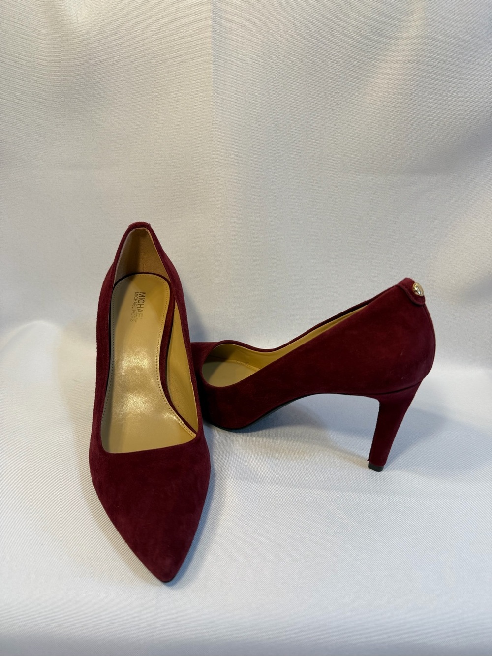 Michael Kors Burgundy Suede Pointed-Toe Pumps